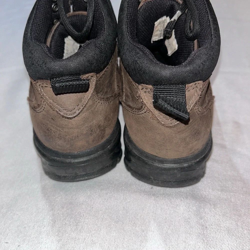 Lands' End Performance Boots Brown Lace Up Leather Ankle‎ Boots 68407 Sz 7.5B